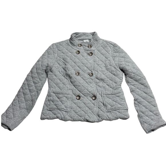 Cabi Quilted Jacket Peacoat 100% Cotton Women's Size Medium Gray 3182 216051 - Picture 1 of 10